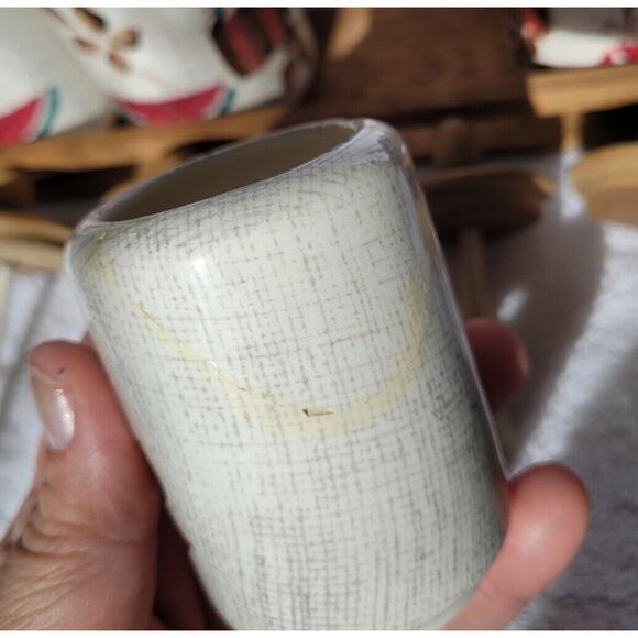 Set 4 Vintage ROYAL SEALY Jamaican Condiment Jar Wood Shelf BBQ Japan MCM - Picture 6 of 9